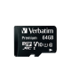 MEMORIA FLASH VERBATIM MICRO SDHC 64GB CON ADAPTADOR 80