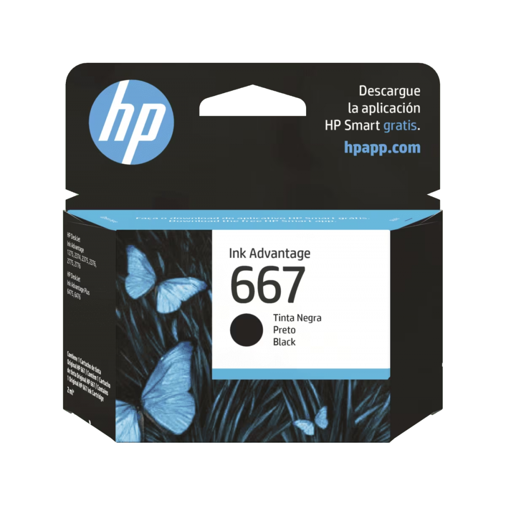 CARTUCHO HP ORIGINAL 667 NEGRO