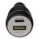 CARGADOR USB Y USB C PARA AUTO 12/24V A 5V USB 3-4A