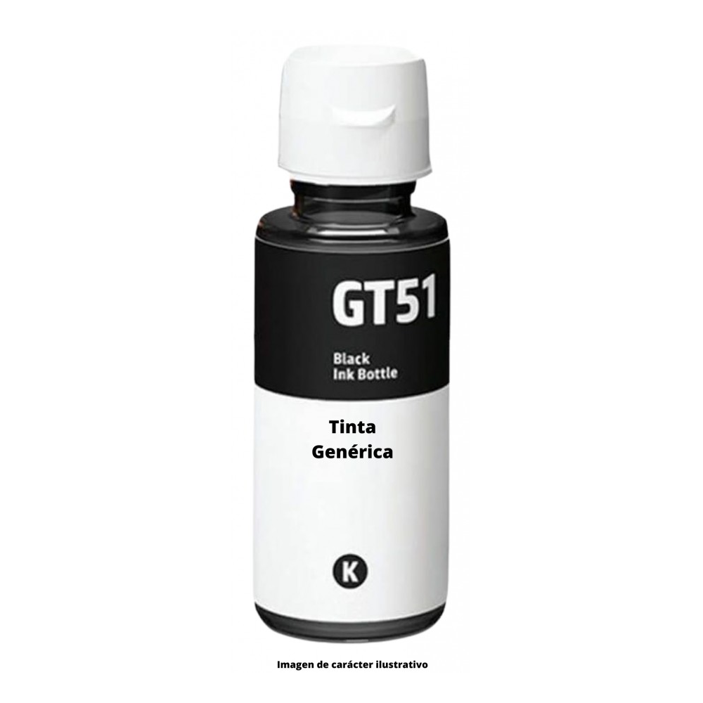 TINTA CARTUCHO ALTERNATIVO HP GT51 NEGRA PWT/MGN/EVE
