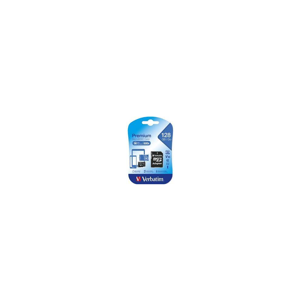MEMORIA FLASH VERBATIM MICRO SDHC 128GB CON ADAPTADOR 80