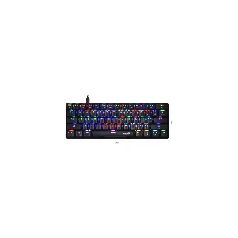 TECLADO MECANICO RGB DE 61 TECLAS NSKBGZ61