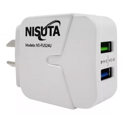 CARGADOR NISUTA 2P USB 2.4AM MICRO USB 1MT NSFU524UM