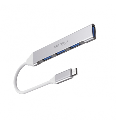 HUB USB NETMAK AC09 USB C USB 2.0+1 USB 3