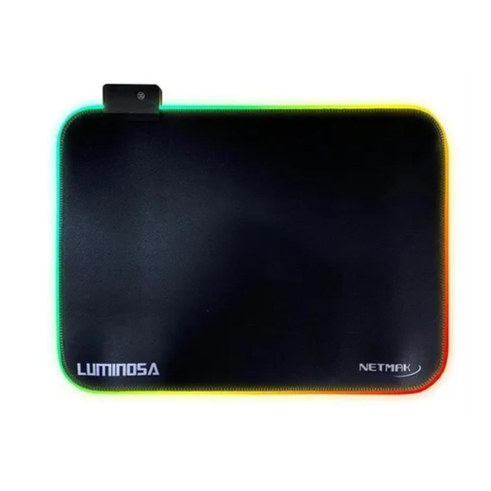 PAD NETMAK LUMINOSA GRANDE 30X25 NEGRO RGB