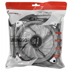 COOLER NETMAK 5V 3PINES 120X120MM NEGRO RGB