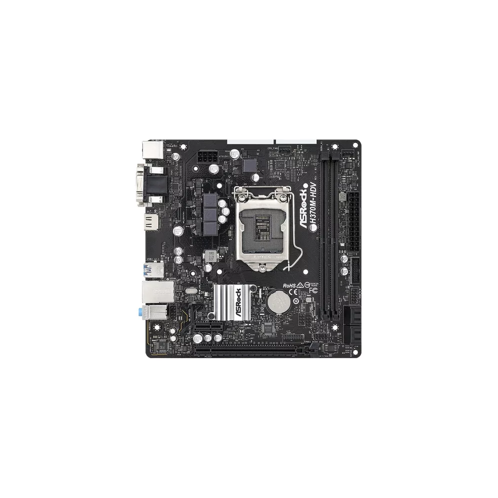 MOTHERBOARD S1151 ASROCK H370M-HDV 8VA/9MA GEN
