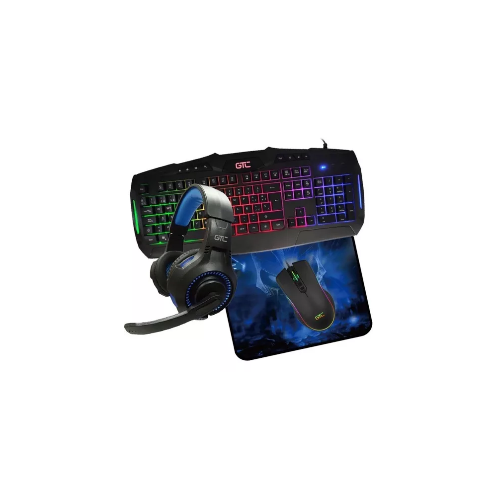 COMBO GTC TECLADO+MOUSE+PAD+AURICULARES
