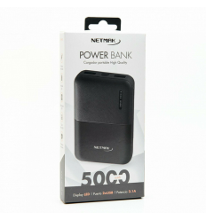 POWERBANK NETMAK 5000 MAH- ENTRADA MICRO-TIPO C