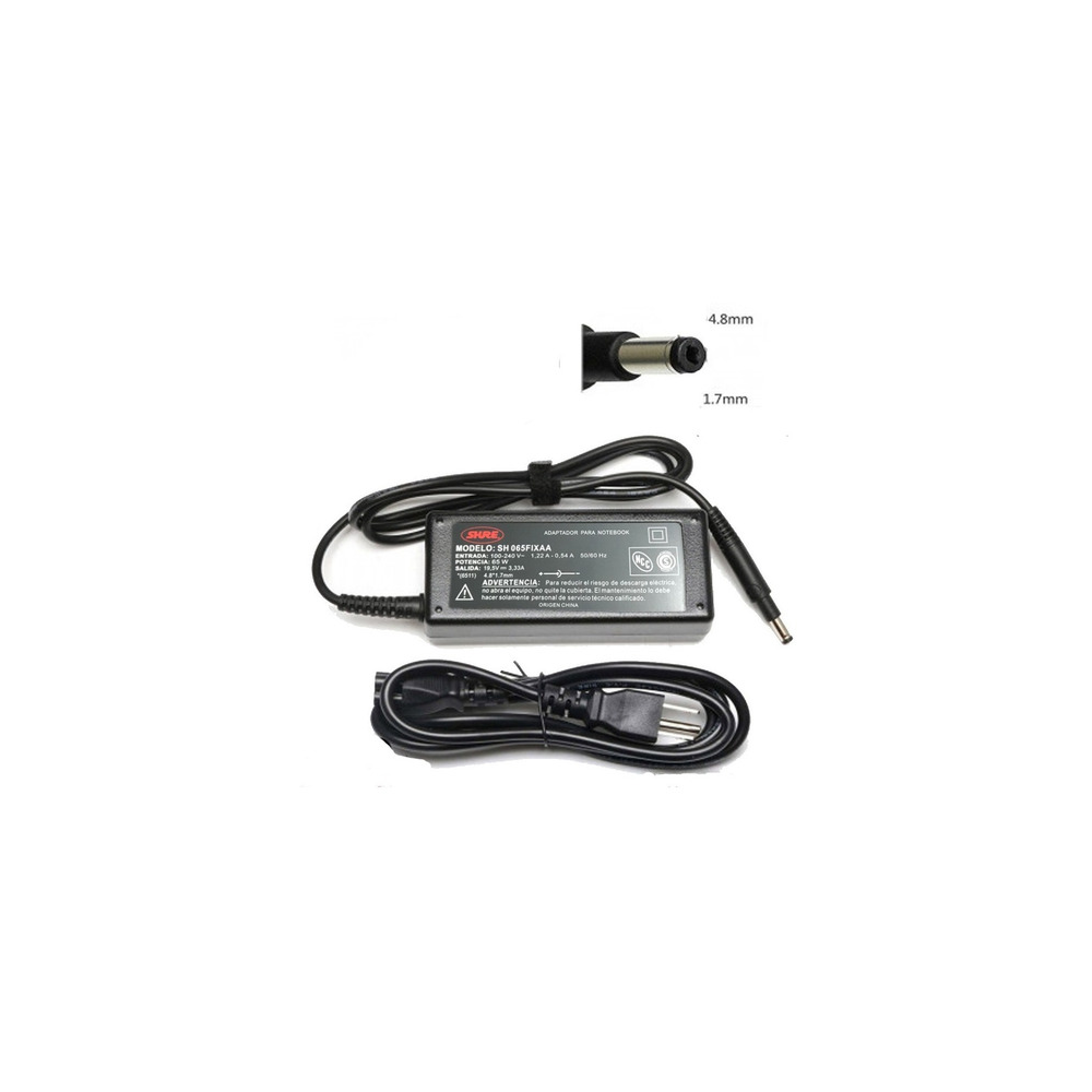 CARGADOR NOTEBOOK 65W 19.5V 3.33A PIN FINO