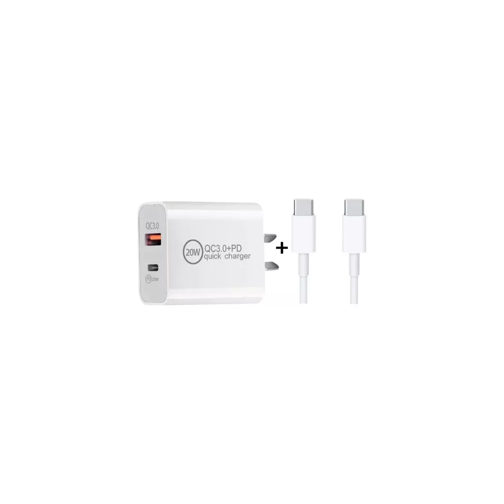 CARGADOR USB CARGA RAPIDA QC3.0 C/ CABLE IPHONE