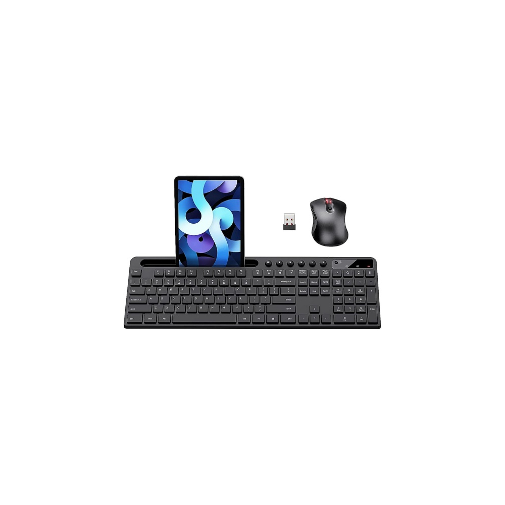 COMBO TECLADO+MOUSE MARVO WIRELESS KC411W PHONE HOLDER