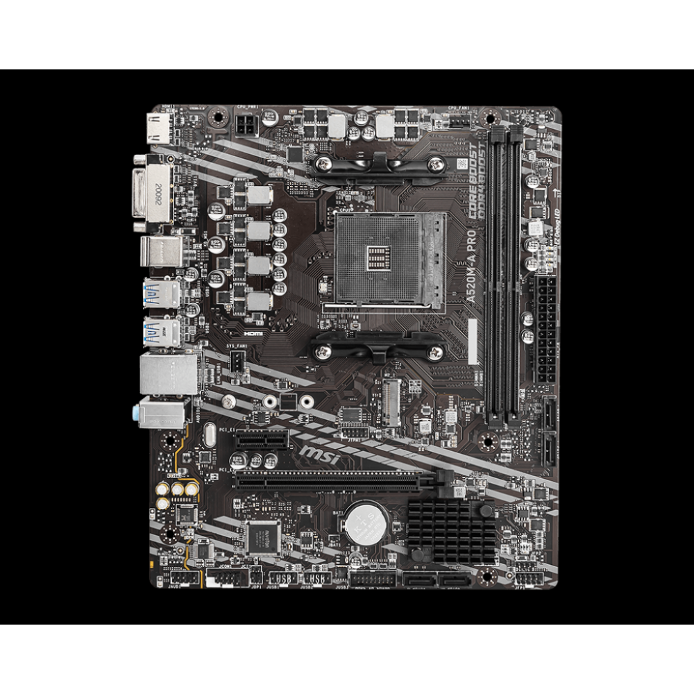 MOTHERBOARD MSI A520M-A PRO BOX M-ATX DDR4 AM4 (SERIES3000/4000/5000)