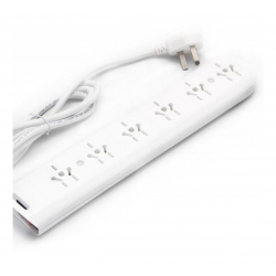 ZAPATILLA 6 BOCAS C/TECLA