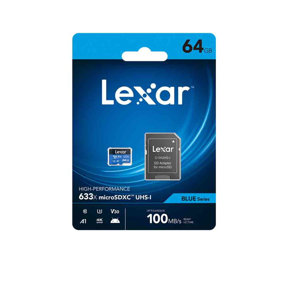 MEMORIA FLASH 64GB LEXAR 633X MICRO SD C10