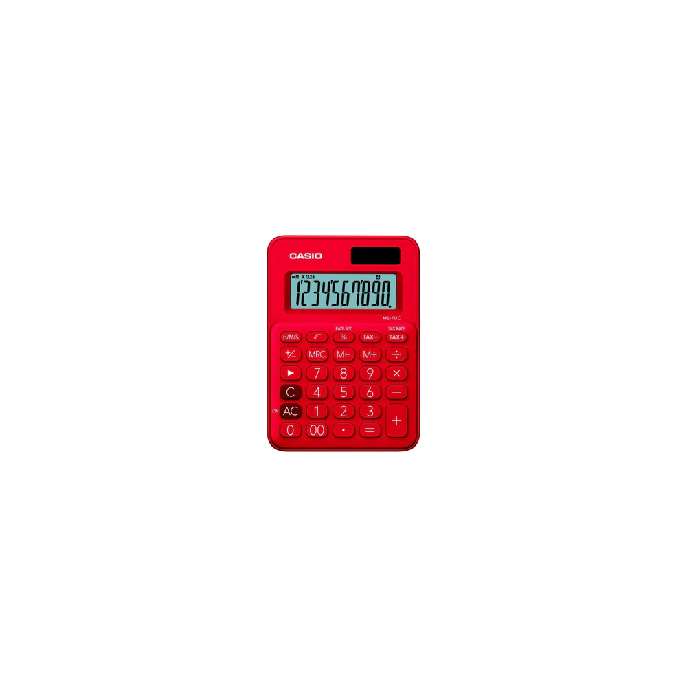 CALCULADORA CASIO MS-20UC RD ROJO ROJO