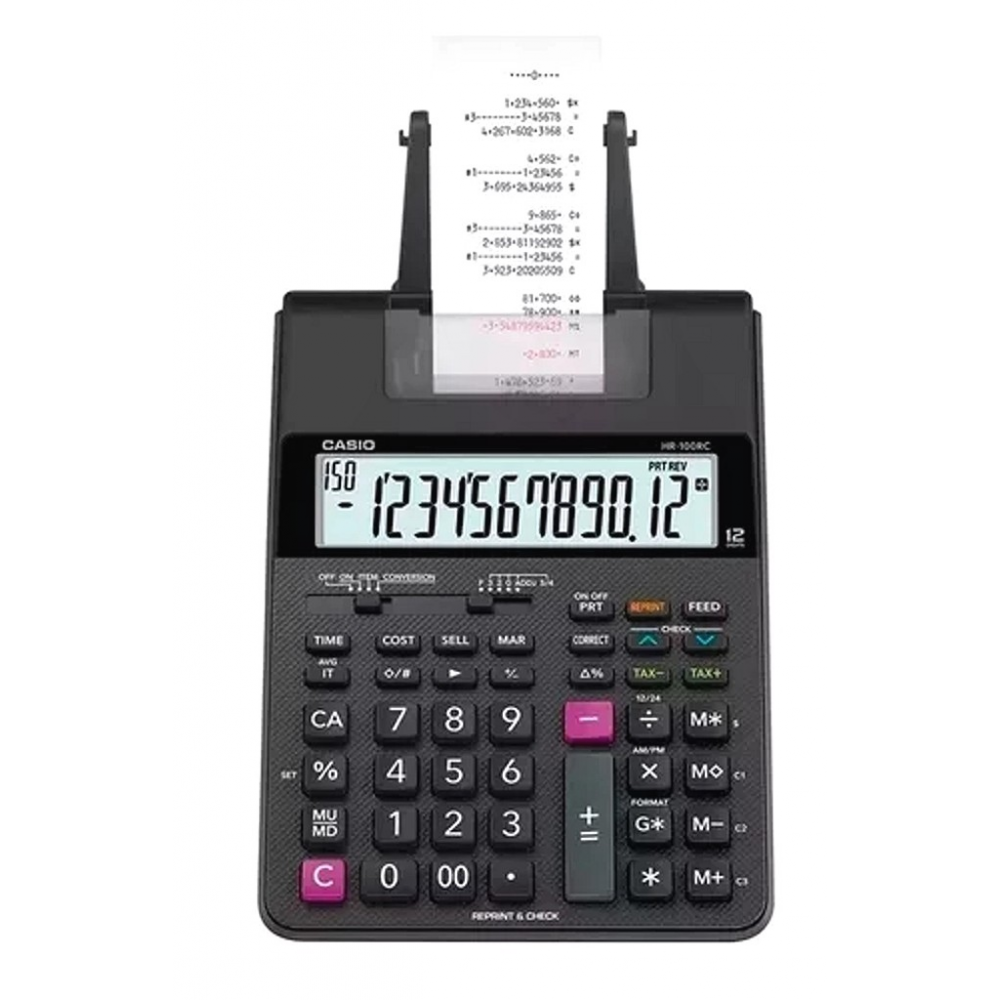 CALCULADORA CASIO HR-100RC NEGRO