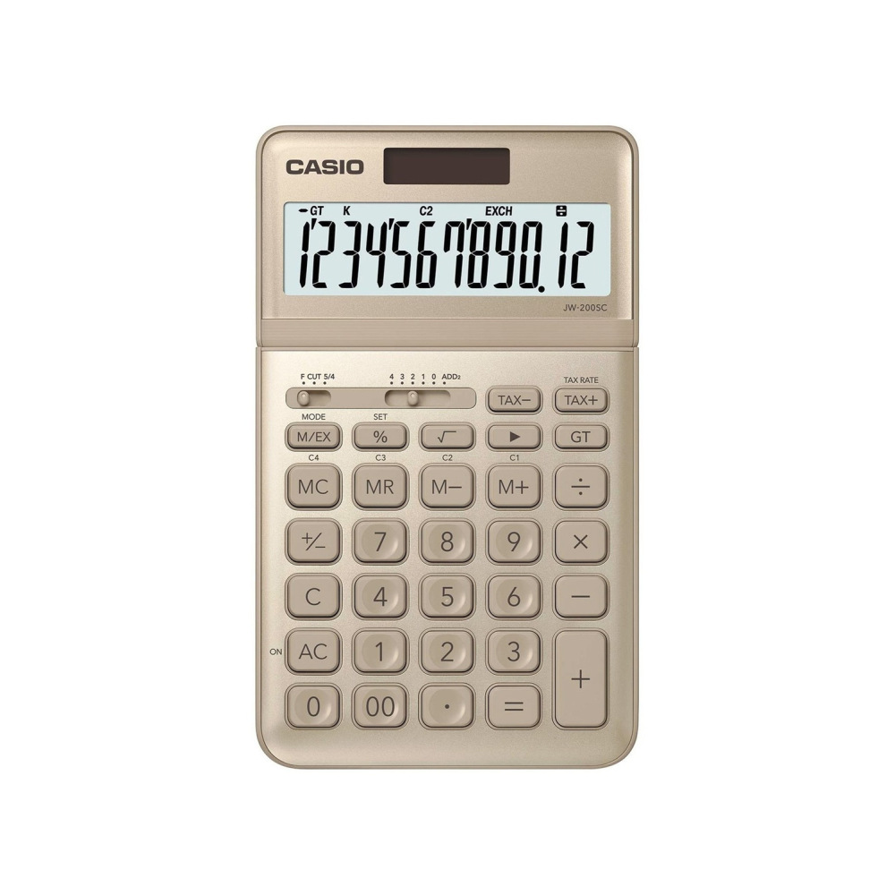 CALCULADORA CASIO JW-200SC DORADO