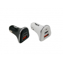 CARGADOR USB DOBLE 12/24V QC 3.0 + PD USB C NSAD12U2QC