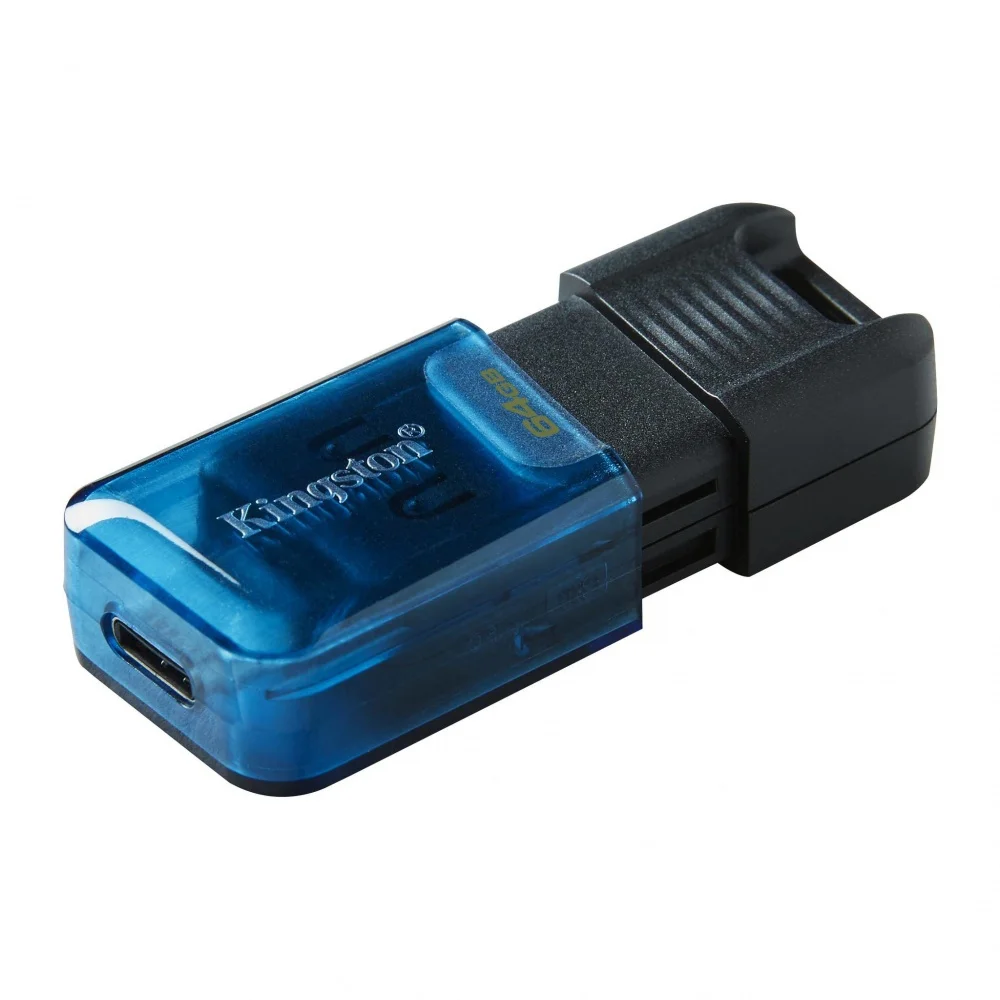 PEN DRIVE 64GB KINGSTON USB-C 80M NEGRO/AZUL