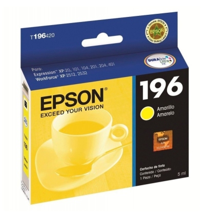 CARTUCHO EPSON ORIGINAL 196 AMARILLO